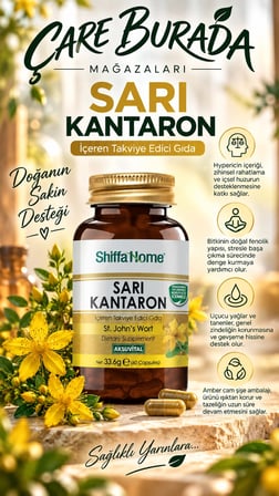 Sarı Kantaron Kapsül (60 Kapsül) + Sarı Kantaron Yağı 20 Ml (Haricen)