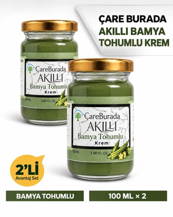 Çare Burada Akıllı Bamya Tohumlu Krem 100 ML x 2'li Avantaj Seti