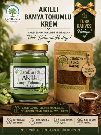 ÇareBurada Akıllı Bamya Tohumlu Krem 100 ml + Türk Kahvesi Hediye