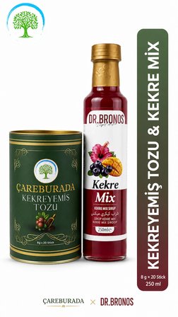 ÇareBurada Kekreyemiş Tozu 8g x 20 Stick + Dr. Bronos Kekre Mix Şurup 250 ml İkili Set