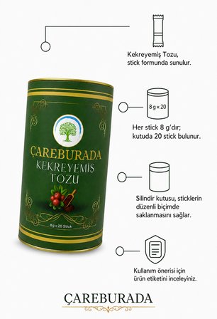 ÇareBurada Kekreyemiş Tozu 8g x 20 Stick + Dr. Bronos Kekre Mix Şurup 250 ml İkili Set
