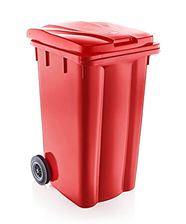 Omnipazar SY-6510 Tekerlekli Kapaklı Plastik Çöp Konteyneri 240 lt 