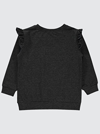 Civil Girls Kız Çocuk Sweatshirt 2-5 Yaş Füme