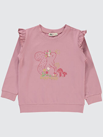 Civil Girls Kız Çocuk Sweatshirt 2-5 Yaş Açık Pembe