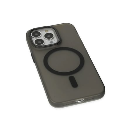 Apple iPhone 15 Pro Kılıf Lodos Magneticsafe Mat Kapak - Siyah