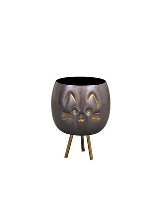 Hayvan Desenli Ayaklı Saksı Mor Y 11cm