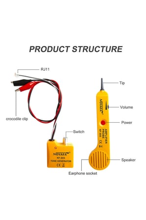 NF-805 Telefon ve Ağ Hattı Testi için Ton Jeneratörü ve Prob Kiti