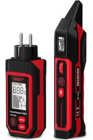 NF-824EU Devre Kesici Bulucu ve GFCI Test Cihazı LCD