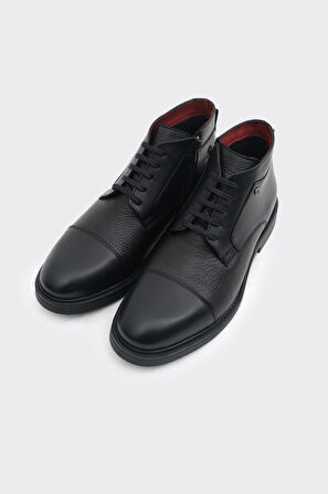 Günlük Fermuarlı Bağcıklı Hakiki Deri Erkek Bot