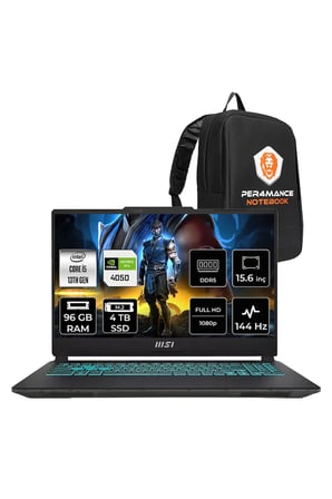 CYBORG 15 A13VE i5 13420H 96GB 4TB SSD RTX4050/6GB 15.6" FHD 144Hz FDOS Gaming Laptop & PER4 Çanta