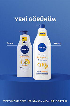 Nivea Q10 Sıkılaştırıcı Vücut Losyonu 400ml, 10 Günde Sıkılaş, C Vitamini, Nemlendirici, Normal Ciltler