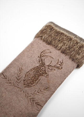 Kahve Yılbaşı Çorabı 60Cm