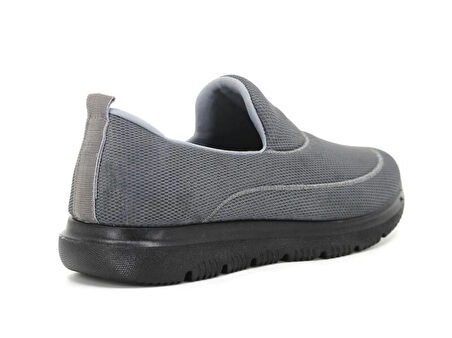 Polialabo Aqua Bağcıksız Büyük Beden Rahat Taban Poli Spor Ayakkabı Gümüş Tarz1587