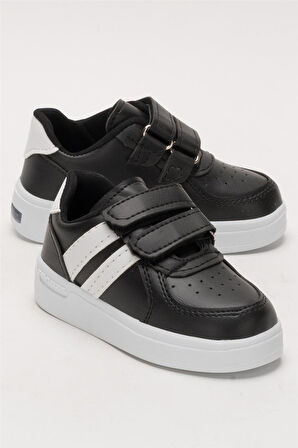 Işıklı Unisex Rahat Hafif Çocuk Spor Ayakkabı SİYAH