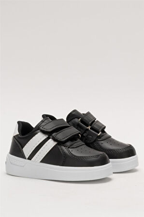 Işıklı Unisex Rahat Hafif Çocuk Spor Ayakkabı SİYAH