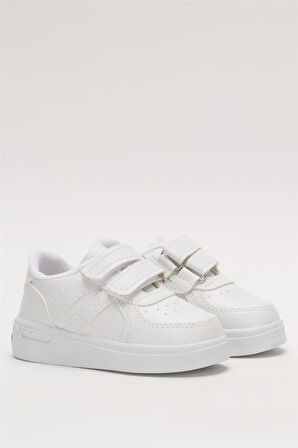 Işıklı Unisex Rahat Hafif Çocuk Spor Ayakkabı BEYAZ