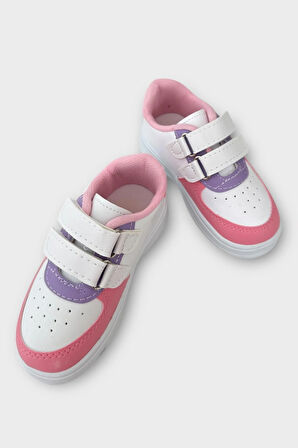 Işıklı Unisex Rahat Hafif Çocuk Spor Ayakkabı PUDRA - TURUNCU