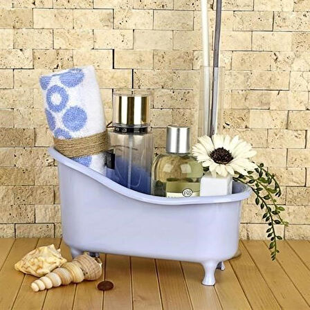 CT-STONES® Dekoratif Mini Küvet Şeklinde Çok Amaçlı  Banyo Düzenleyici Sepet