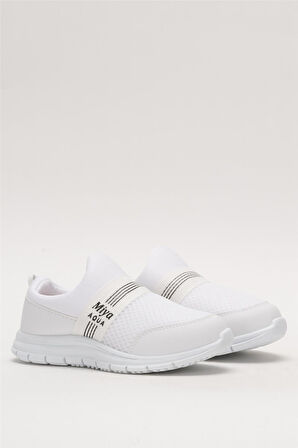 Unisex Lastilkli Hafif Airfle Çocuk Spor Ayakkabı  BEYAZ