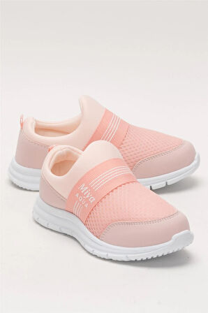 Unisex Lastilkli Hafif Airfle Çocuk Spor Ayakkabı  PUDRA