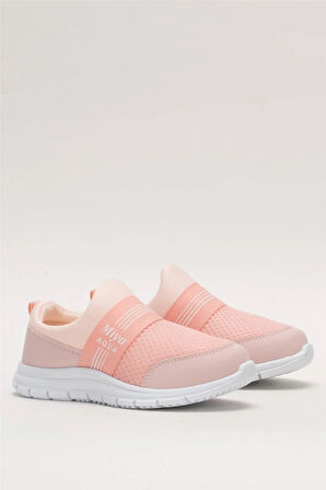 Unisex Lastilkli Hafif Airfle Çocuk Spor Ayakkabı  PUDRA