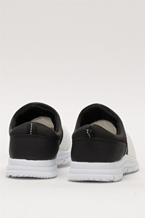 Unisex Lastilkli Hafif Airfle Çocuk Spor Ayakkabı  SİYAH - BEYAZ