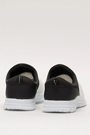 Unisex Lastilkli Hafif Airfle Çocuk Spor Ayakkabı  SİYAH - BEYAZ