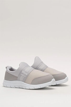 Unisex Lastilkli Hafif Airfle Çocuk Spor Ayakkabı  GRİ