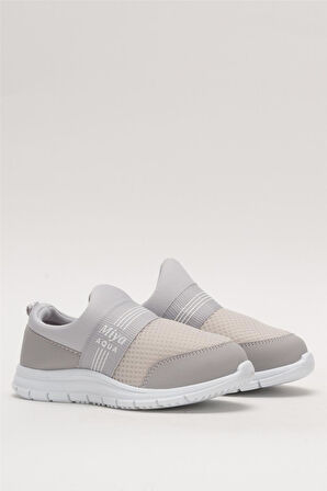 Unisex Lastilkli Hafif Airfle Çocuk Spor Ayakkabı  GRİ