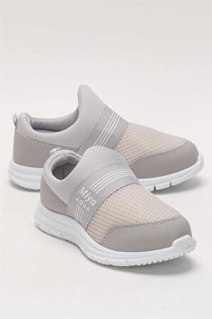 Unisex Lastilkli Hafif Airfle Çocuk Spor Ayakkabı  GRİ