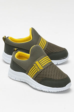 Unisex Lastilkli Hafif Airfle Çocuk Spor Ayakkabı  HAKİ