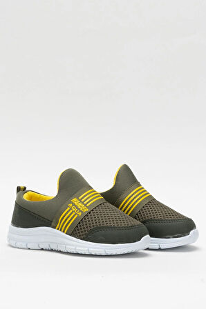 Unisex Lastilkli Hafif Airfle Çocuk Spor Ayakkabı  HAKİ