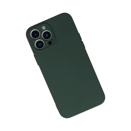 Apple iPhone 13 Pro Kılıf Nano içi Kadife Silikon - Koyu Yeşil