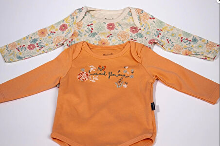 Kız Bebek 2'li Uzun Kollu Body Seti – Yumuşak ve Pamuklu Body Set