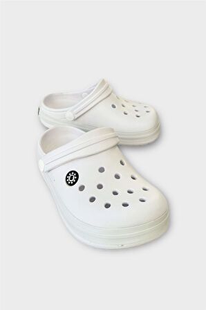 Çocuk Cross Terlik Bahçe Plaj Sahil Havuz Terliği BEYAZ