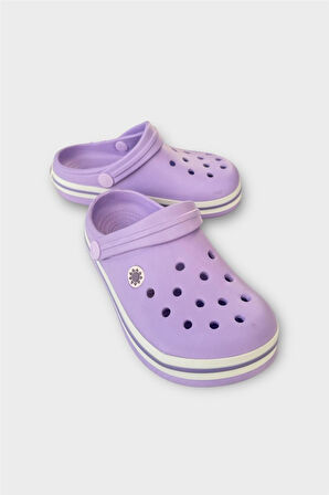 Çocuk Cross Terlik Bahçe Plaj Sahil Havuz Terliği Lila