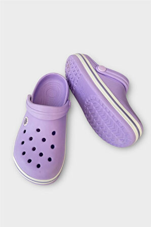Çocuk Cross Terlik Bahçe Plaj Sahil Havuz Terliği Lila