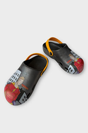 Süper Kahramanlı Çocuk Sandalet Terlik SİYAH