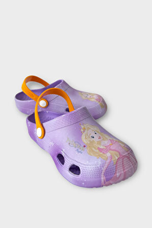 Süper Kahramanlı Çocuk Sandalet Terlik Lila