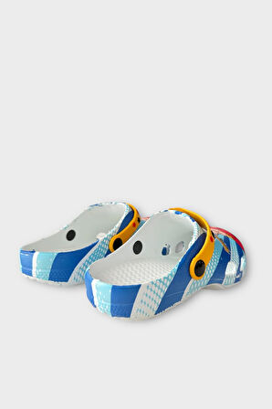 Süper Kahramanlı Çocuk Sandalet Terlik MAVİ - SARI