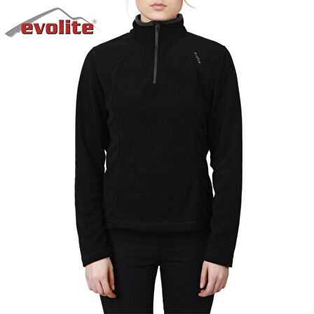 Evolite Fuga Kadın Mikro Polar Sweater - Siyah