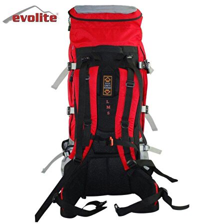 Evolite Highlander 65 lt Su Geçirmez Outdoor Sırt Çantası Kırmızı