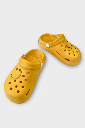 Aksesuarlı Kaymaz Taban Deniz Plaj Havuz Sandalet Çocuk Terlik SARI