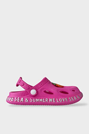 Aksesuarlı Kaymaz Taban Deniz Plaj Havuz Sandalet Çocuk Terlik PEMBE