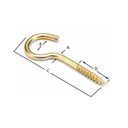 AÇIK PİTON KANCA ( ÇENGEL VİDA ) 20X80 ( 10 ADET )