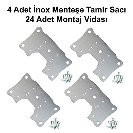 MENTEŞE TAMİR SACI İNOX ( 4 ADET )