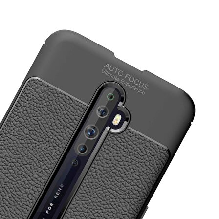 Gpack Oppo Reno 2z Kılıf Niss Silikon Deri Görünümlü