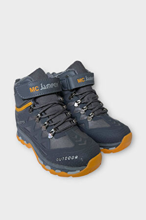 Çocuk İçi Kürklü Fermuarlı Outdoor Bot FÜME - SARI