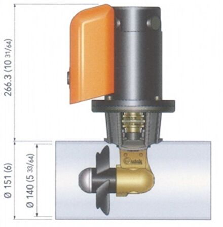 Quick Baş Manevra Pervanesi Tek Pervane 30kgf 12V DC  Ø 140 mm Tünel