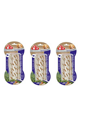 8in1 Delights Beef Twisted Sticks Biftekli Burgu Köpek Ödülü 55 Gr. X 3 Paket
